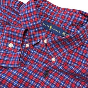 Ralph Lauren Men’s 2XLT Plaid Cotton Classic‎ Fit Long Sleeve Button-Down Shirt